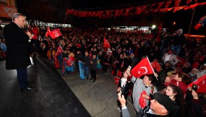 İzmir Büyükşehir Belediye Başkanı Aziz Kocaoğlu, 31 Mart yerel seçimleri için son uyarı çağrısını Tire’den gerçekleştirdi 