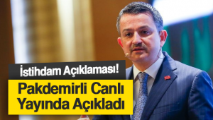 Pakdemirli'den İstihdam Açıklaması