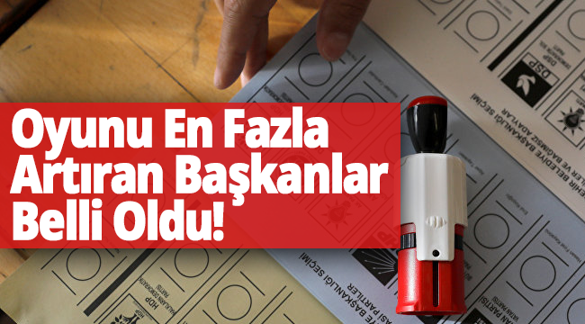 Oyunu en fazla artıran başkanlar belli oldu! İzmir'den O İsim de Listede