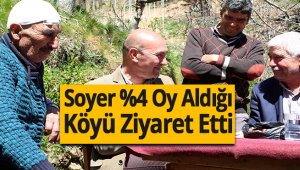 Soyer %4 Oy Aldığı Köyü Ziyaret Etti